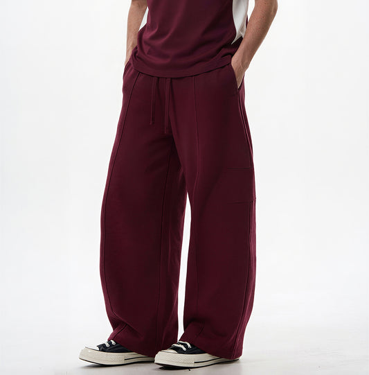 Oem Fashion Sweatpants Patchwork Loose Wide Leg Sporty Knife Leg Loose Sweatpants Men Sweatpants High Quality Manufacturer