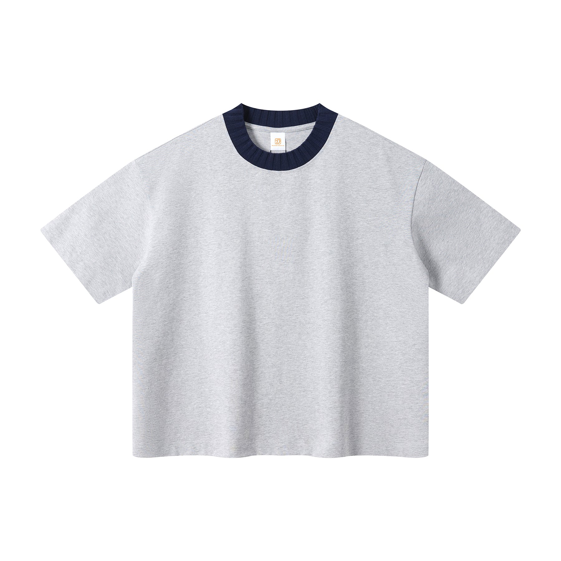 Hot Sale Boxy Men's T-shirts Custom Embroidery logo Knit Patchwork New Design High Quality Streetwear Wholesale Men's T-shirts