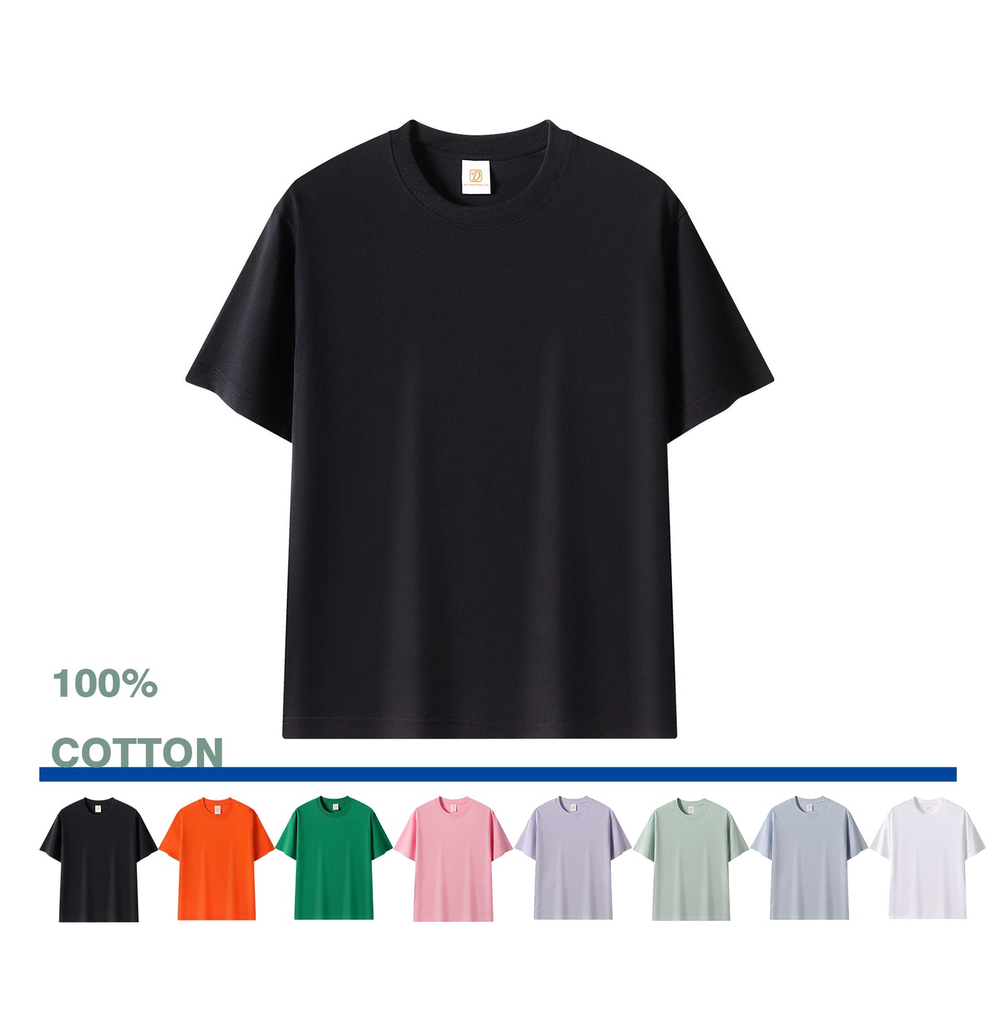 Wholesale Sublimation 100% Cotton Children's T-shirt Black Custom Streetwear Heavyweight Soft High Quality Design T Shirt