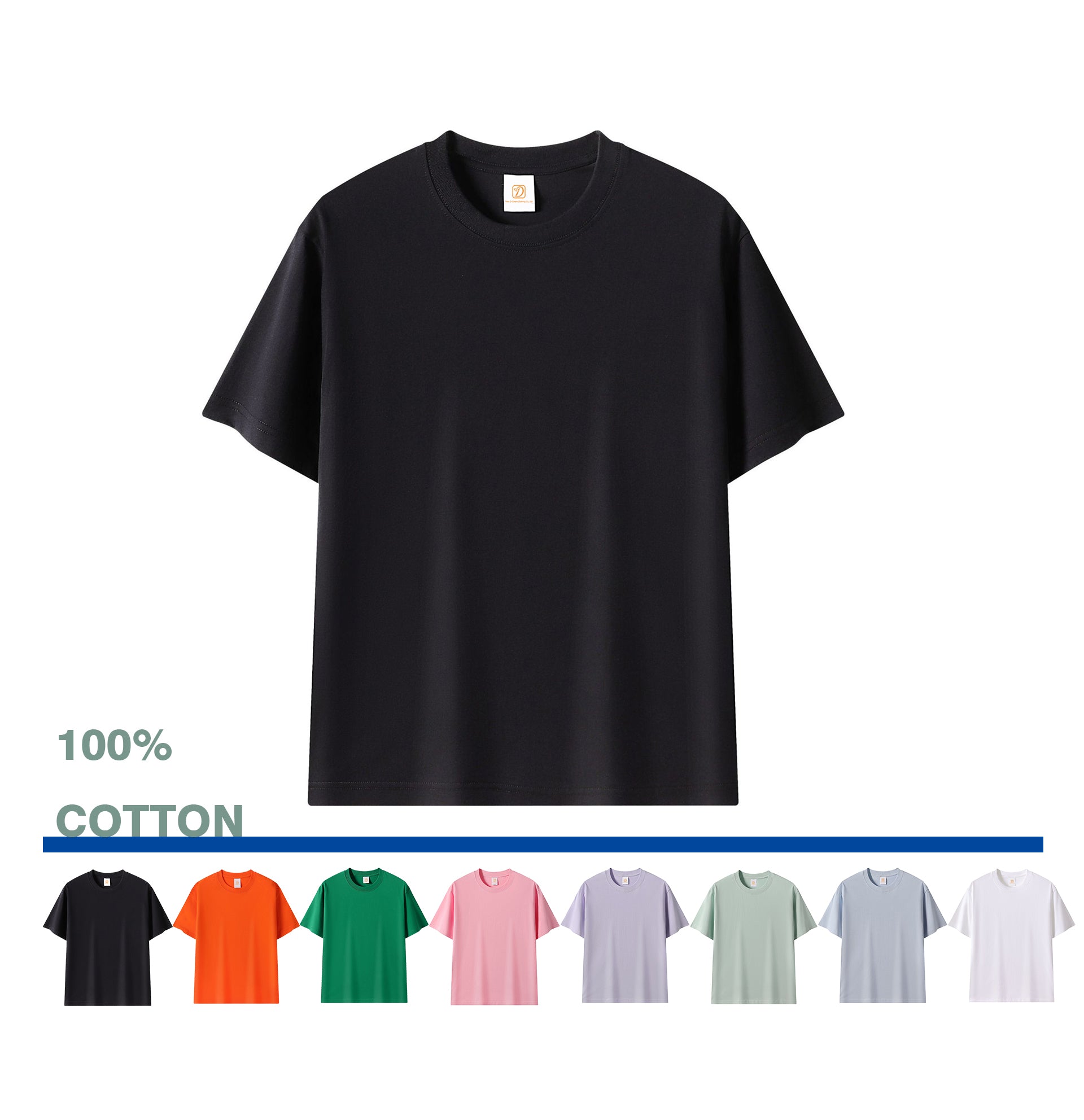 Wholesale Sublimation 100% Cotton Children's T-shirt Black Custom Streetwear Heavyweight Soft High Quality Design T Shirt