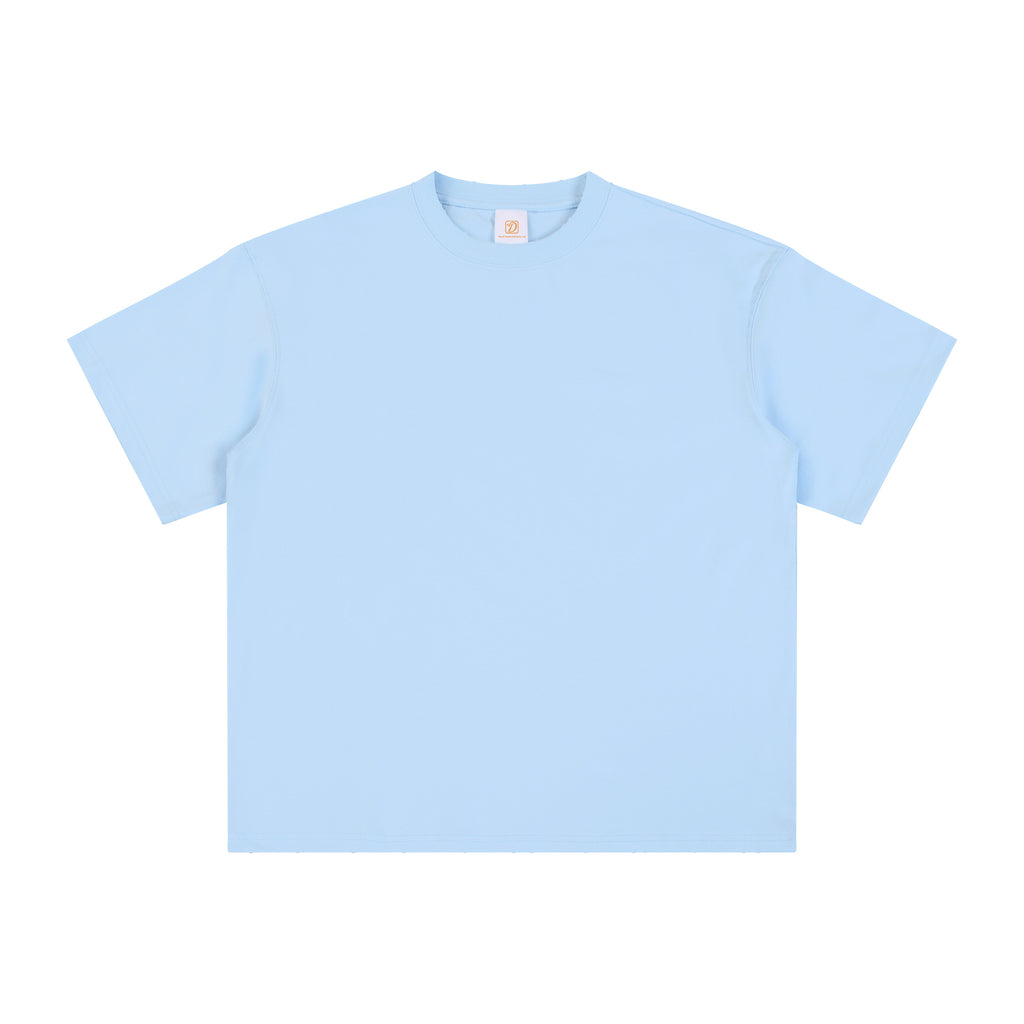 Men's T-shirts Ribbed Collar High Quality Custom logo Raw Edge Cool Touch O-neck Blank Streetwear Dtf Transfers for t Shirts
