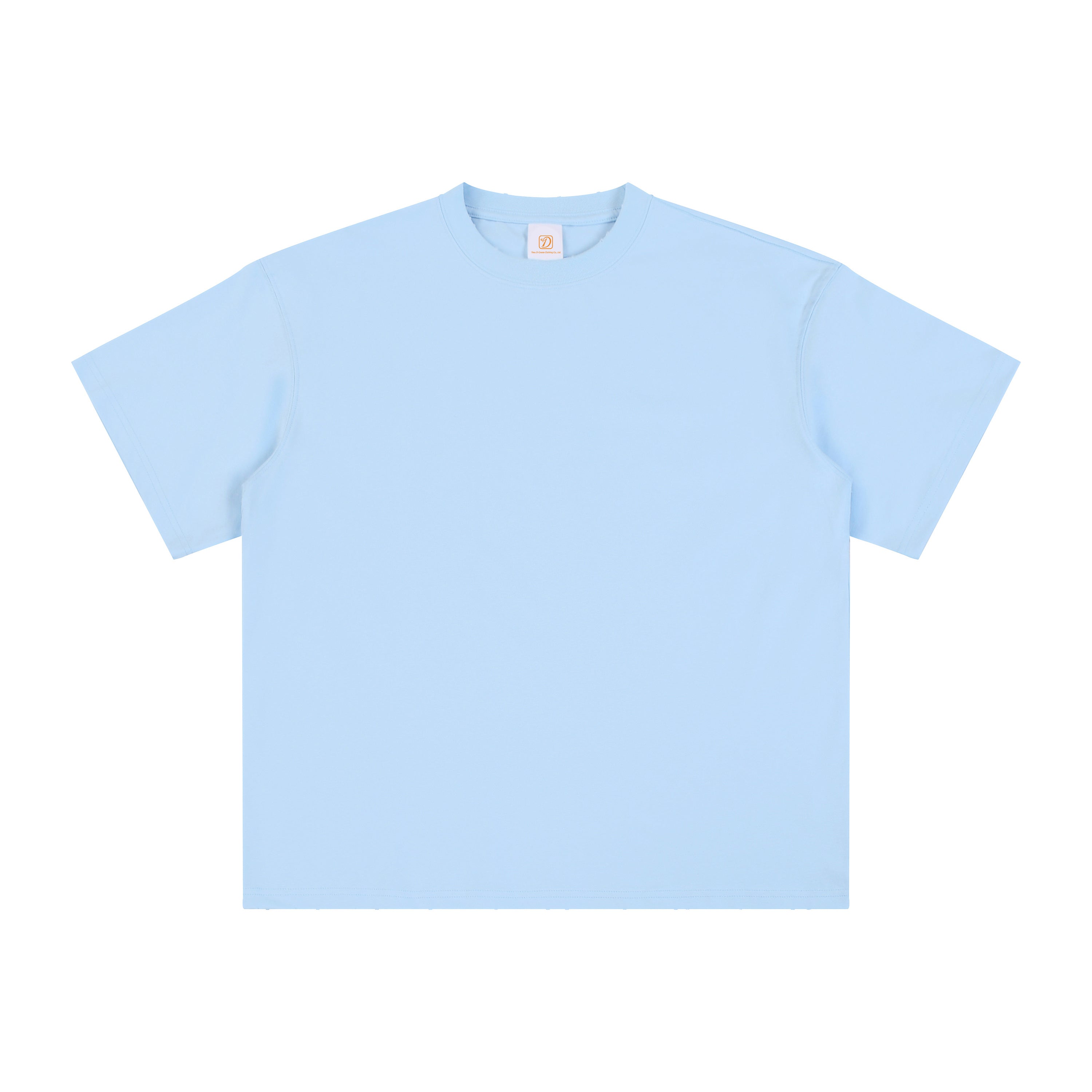 Men's T-shirts Ribbed Collar High Quality Custom logo Raw Edge Cool Touch O-neck Blank Streetwear Dtf Transfers for t Shirts