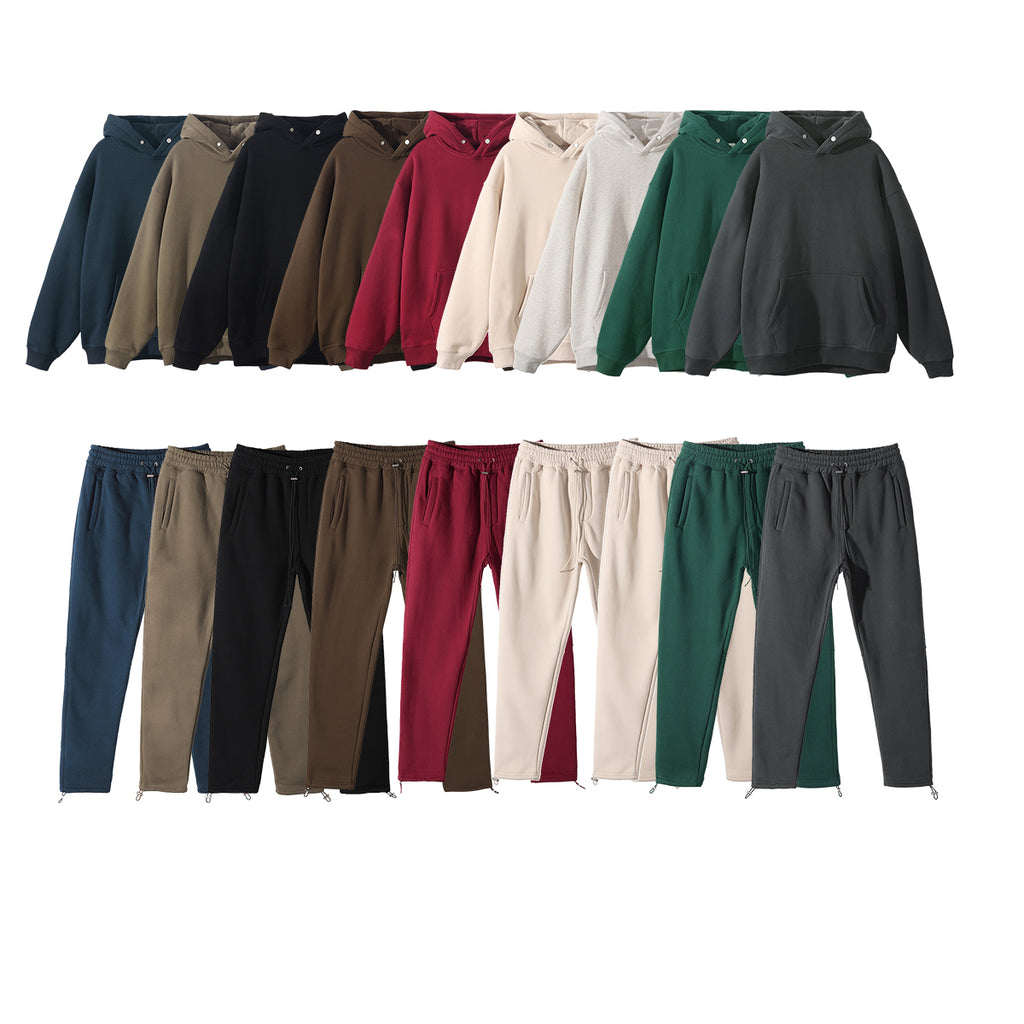 Heavyweight Blank Custom Puff Printing Fleece Wireless High Quality Sweatpants and Hoodie Set Manufacturers Hoodie