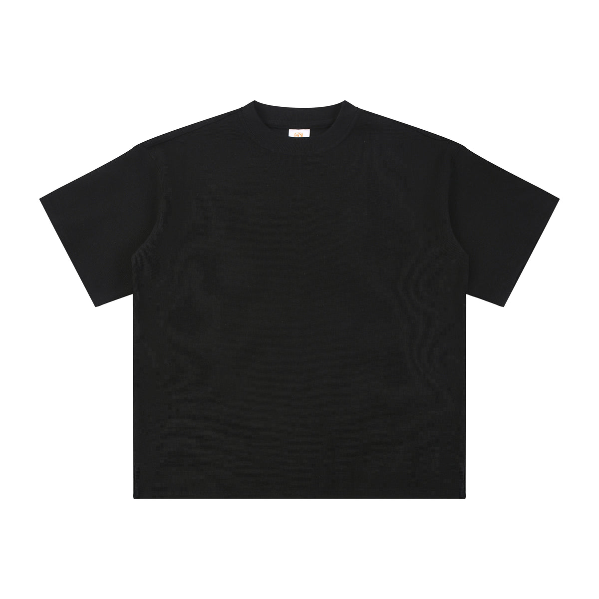 American Style Short Sleve Heavyweight Waffle Round Neck Slit Tshirt Men Tshirts High Quality T-shirt From a Trendy Brand