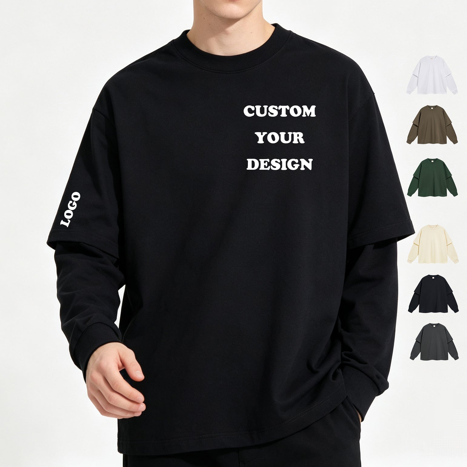 Manufacturer Tshirts Drop Shoulder Patchwork New Design High Quality Streetwear Custom Distressed Embroidery High Quality Tshirt