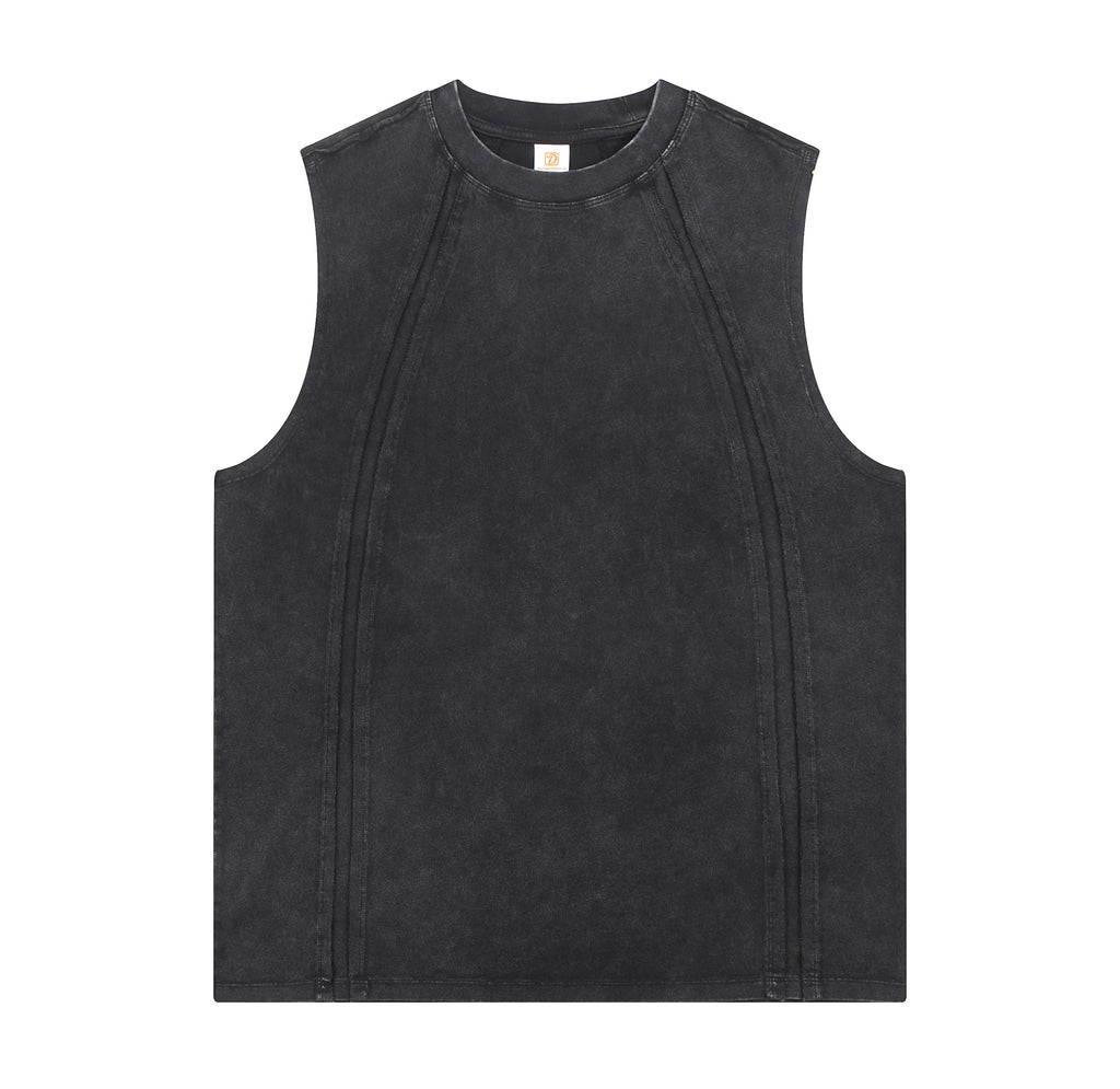 Gym T-shirt for Men Wax Printing Patchwork Sleeveless High Quality Customized Summer Streetwear Casual Sleeveless T-shirt