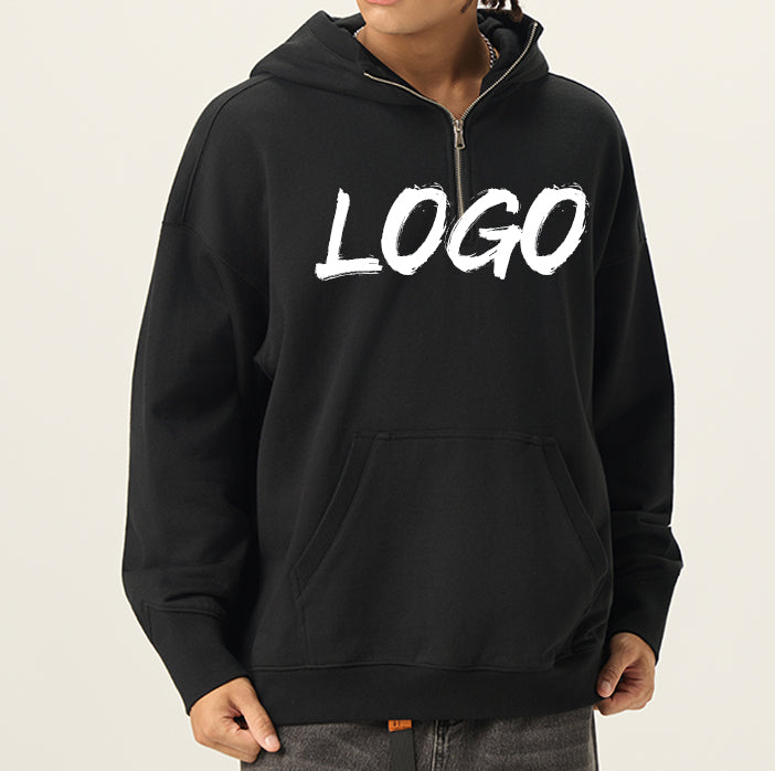 Mens Clothing Essentials Hoodie Customized Heavyweight Terry Streetwear High Quality Half Zip Best Fashion Sweaters and Hoodies