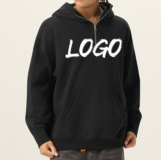 Mens Clothing Essentials Hoodie Customized Heavyweight Terry Streetwear High Quality Half Zip Best Fashion Sweaters and Hoodies