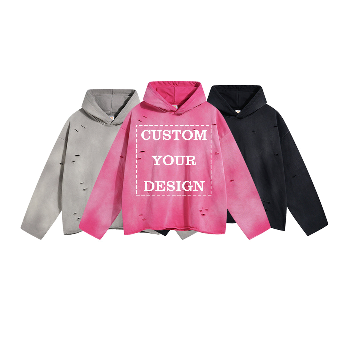 Manufacturer Hoodies Custom High Quality 2026 New Design Streetwear Polyester/Cotton Screen Printed Fashion Vintage Hoodies