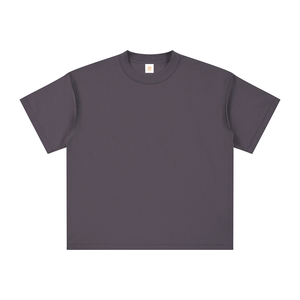 Oversized Tshirt Raw Edge Collar Boxy High Quality Quick Dry Summer Short Sleeve Breathable Custom Streetwear Plain T-shirt