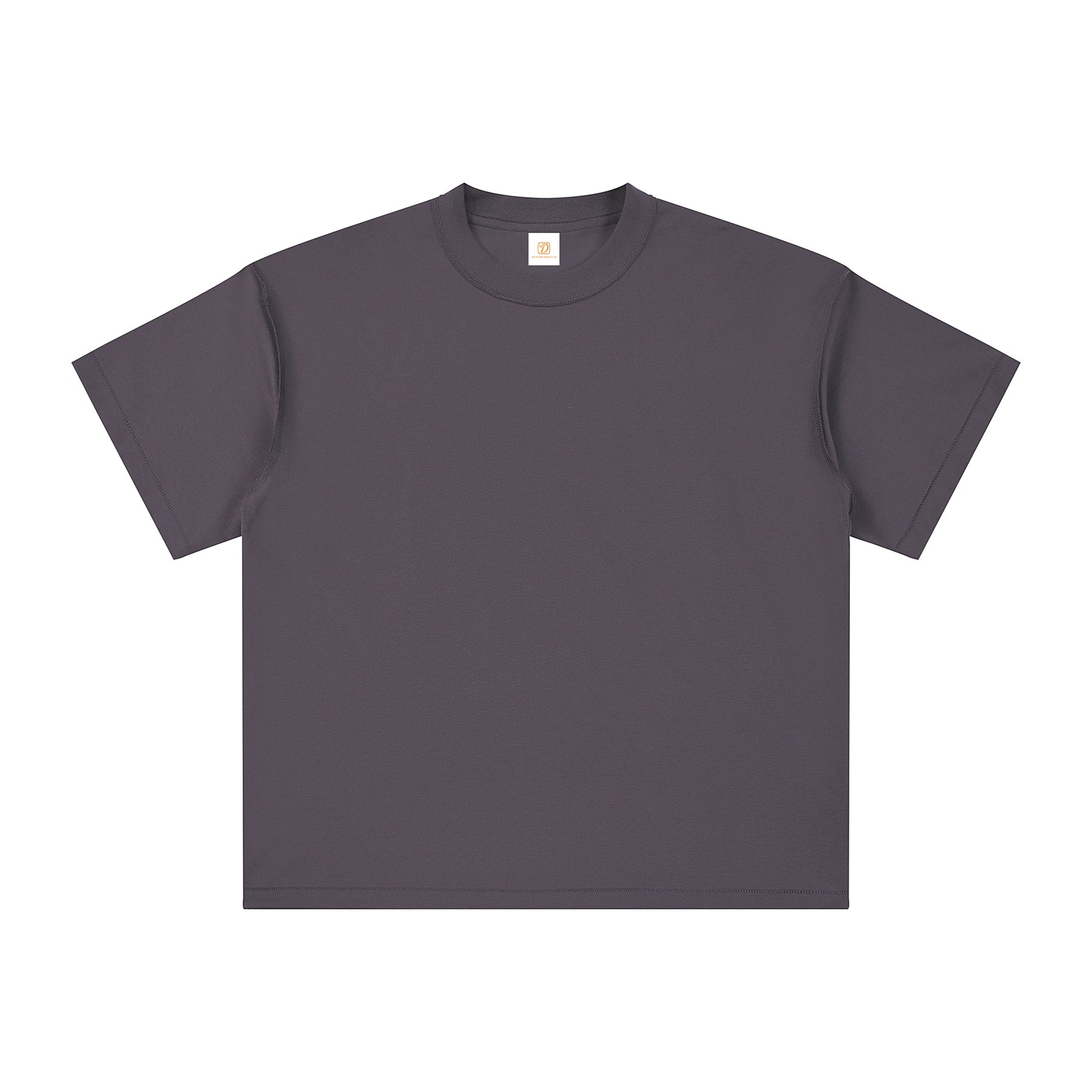 Oversized Tshirt Raw Edge Collar Boxy High Quality Quick Dry Summer Short Sleeve Breathable Custom Streetwear Plain T-shirt