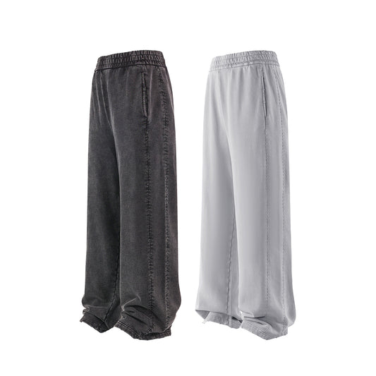 Fashion Vintage Heavyweight Sweatpants Custom Blank Casual Streetwear Heavy Cotton Sport Puff Printing Unisex High Quality Pants