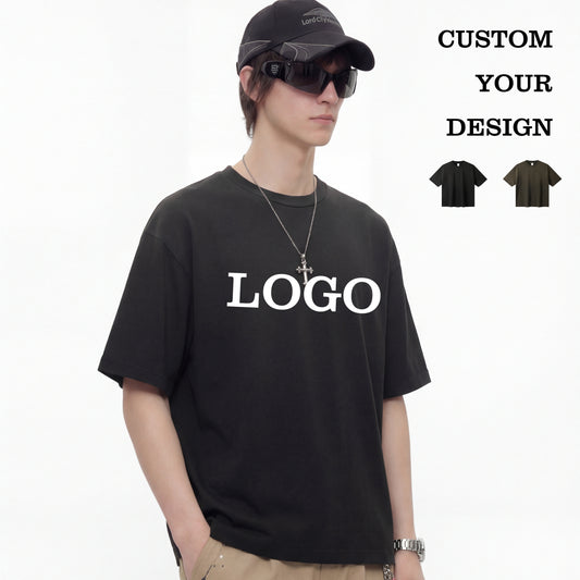 Vintage Custom t Shirt 100% Cotton Streetwear High Quality Acid Wash Wholesale Blank Embroidery logo Summer Short Sleeve T-shirt