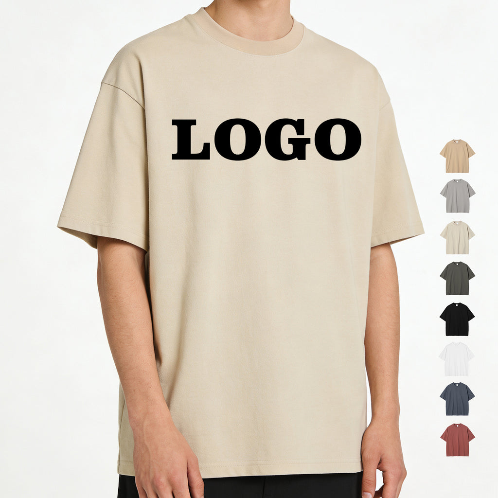 100% Cotton t Shirts High Quality Custom logo O-neck Blank Heavyweight Wholesale Streetwear Dtf Transfers for t Shirts