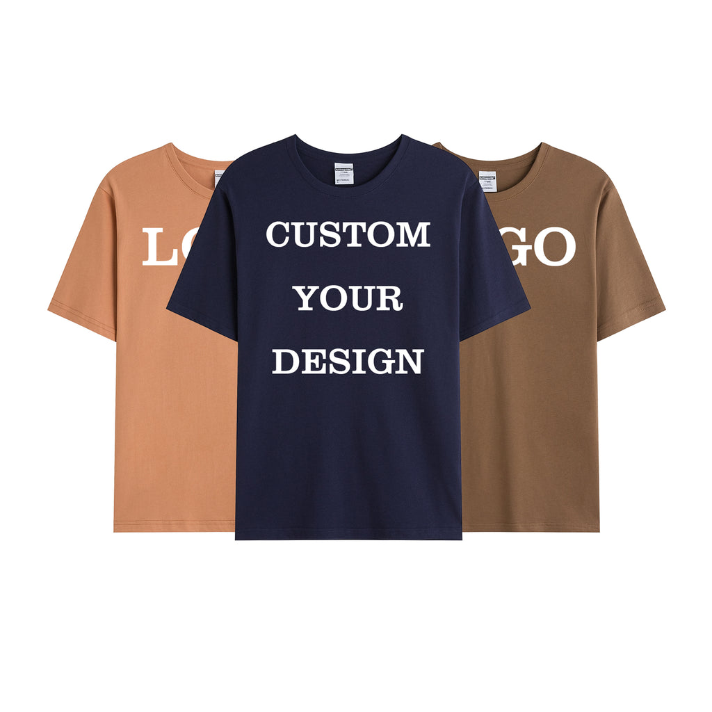 Custom Plus Size Men's t Shirts High Quality Blank O-neck Multi Color Heavy Cotton Regular Fit Plain Tshirts for Printing