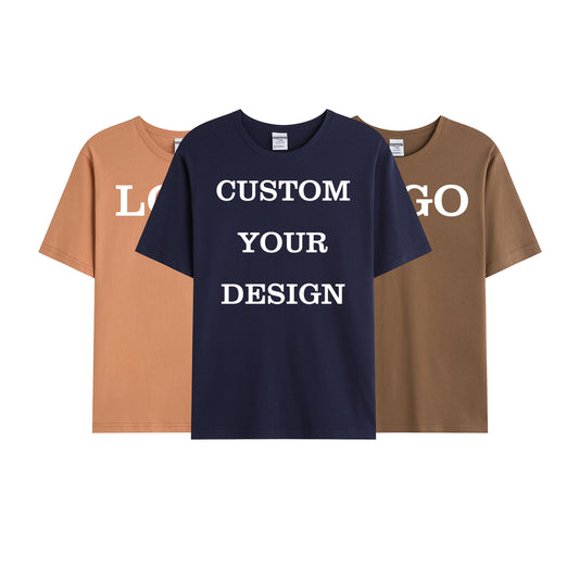 Custom Plus Size Men's t Shirts High Quality Blank O-neck Multi Color Heavy Cotton Regular Fit Plain Tshirts for Printing