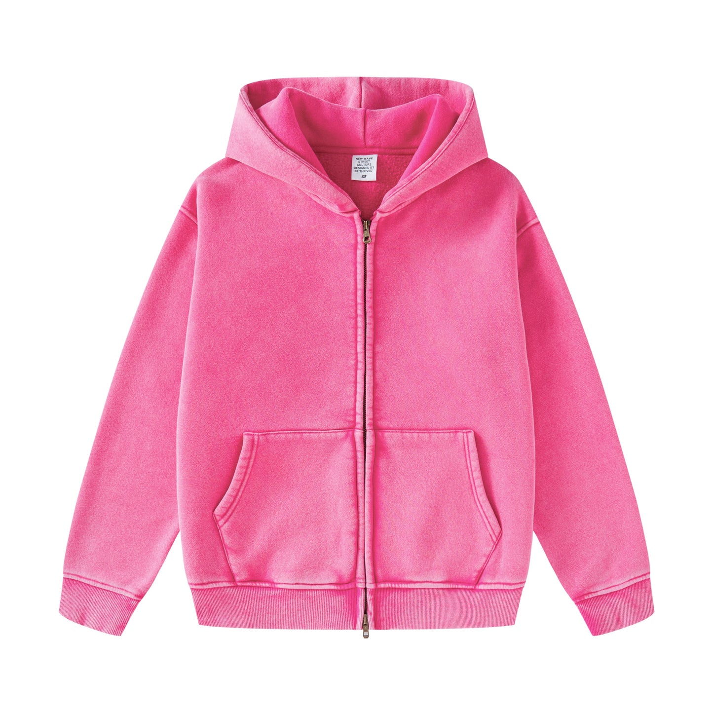 High Quality Wholesale Kids Hoodies Blank Full Zip up Streetwear Fashion Polyester/Cotton High Quality Washed Plain Hoodies