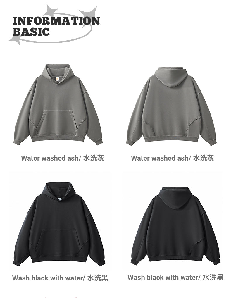 Washed Custom Heavyweight Blank Pullover Heavy Cotton High Quality Screen Print Dtf Transfers for Hoodies