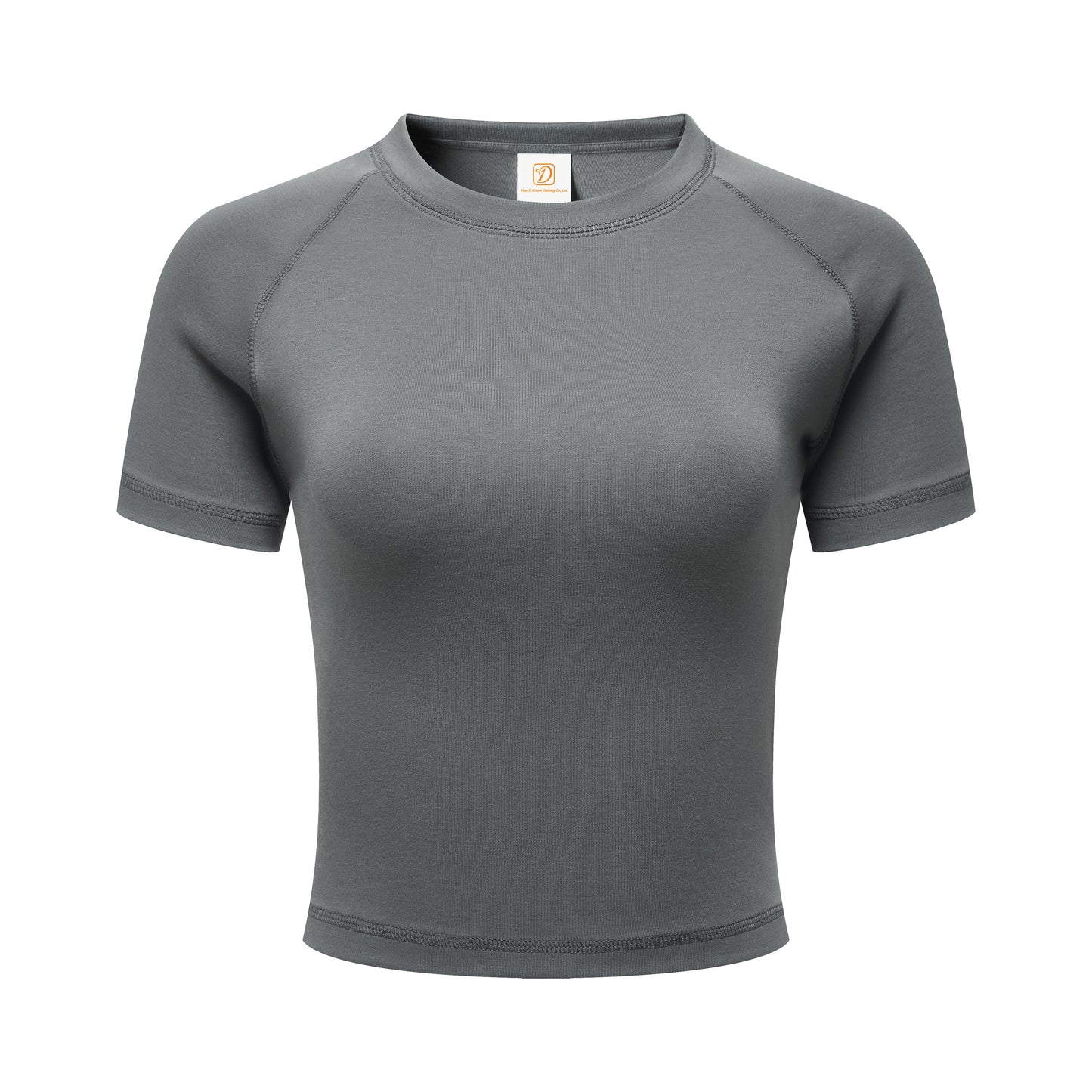 Custom logo Crop Top High Quality Blank Streetwear Short Sleeve Screen Print Heavy Weight Pure Color Fashion Ladies Tshirts