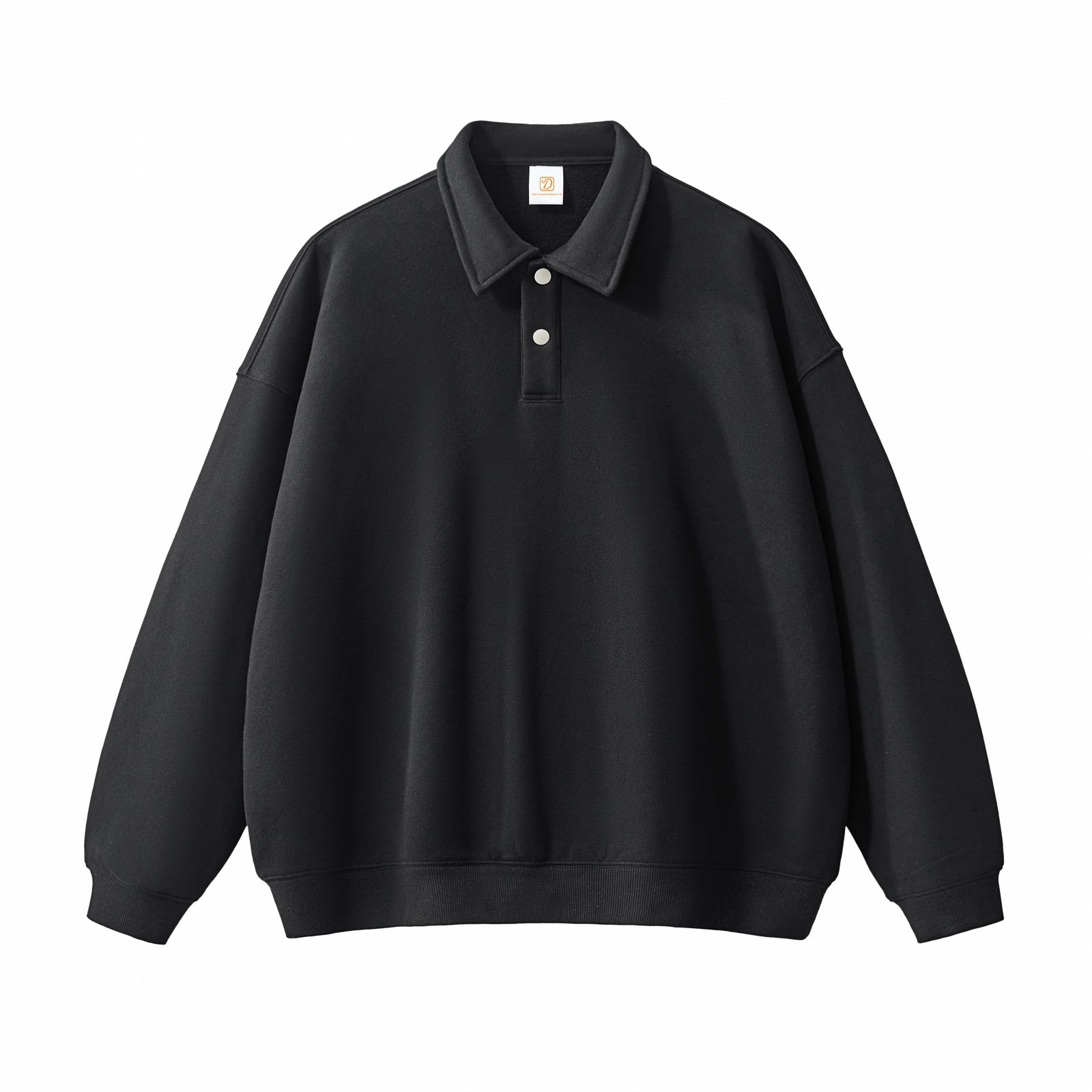 Custom Stand Collar Hoodies High Quality Polo Pure Color Blank Distressed Polyester/Cotton New Design Streetwear Hoodies