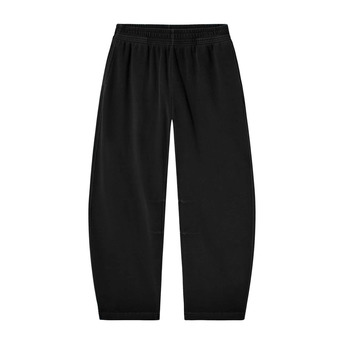 Casual Sweatpants Heavy Duty Pure Cotton Curved Cut Pants with a Slanting Opening and Blue Striped Washed Water Resistant