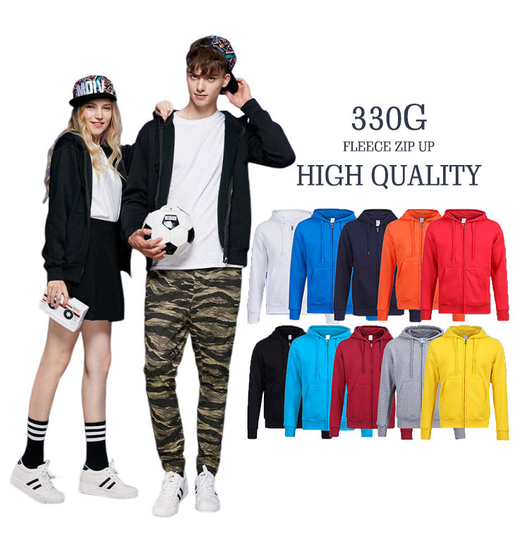 Wholesale Custom Zip Fleece Oversized High Quality Heavyweight Blank Drop Shoulder Men's Hoodies