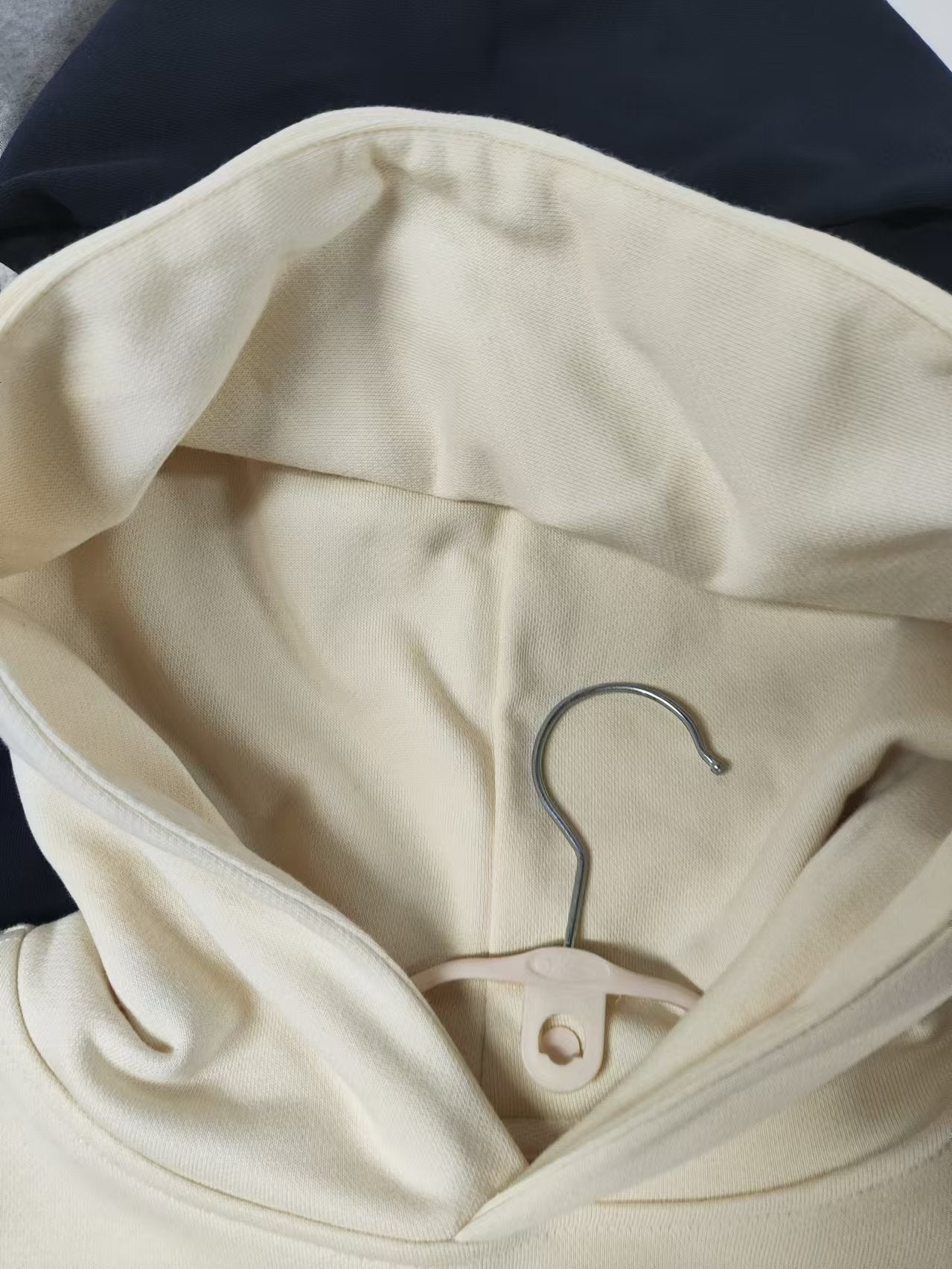 Manufacturer Hoodies Heavyweight High Quality Patchwork Distressed Embroidery  Croppe Pullover Hoodies