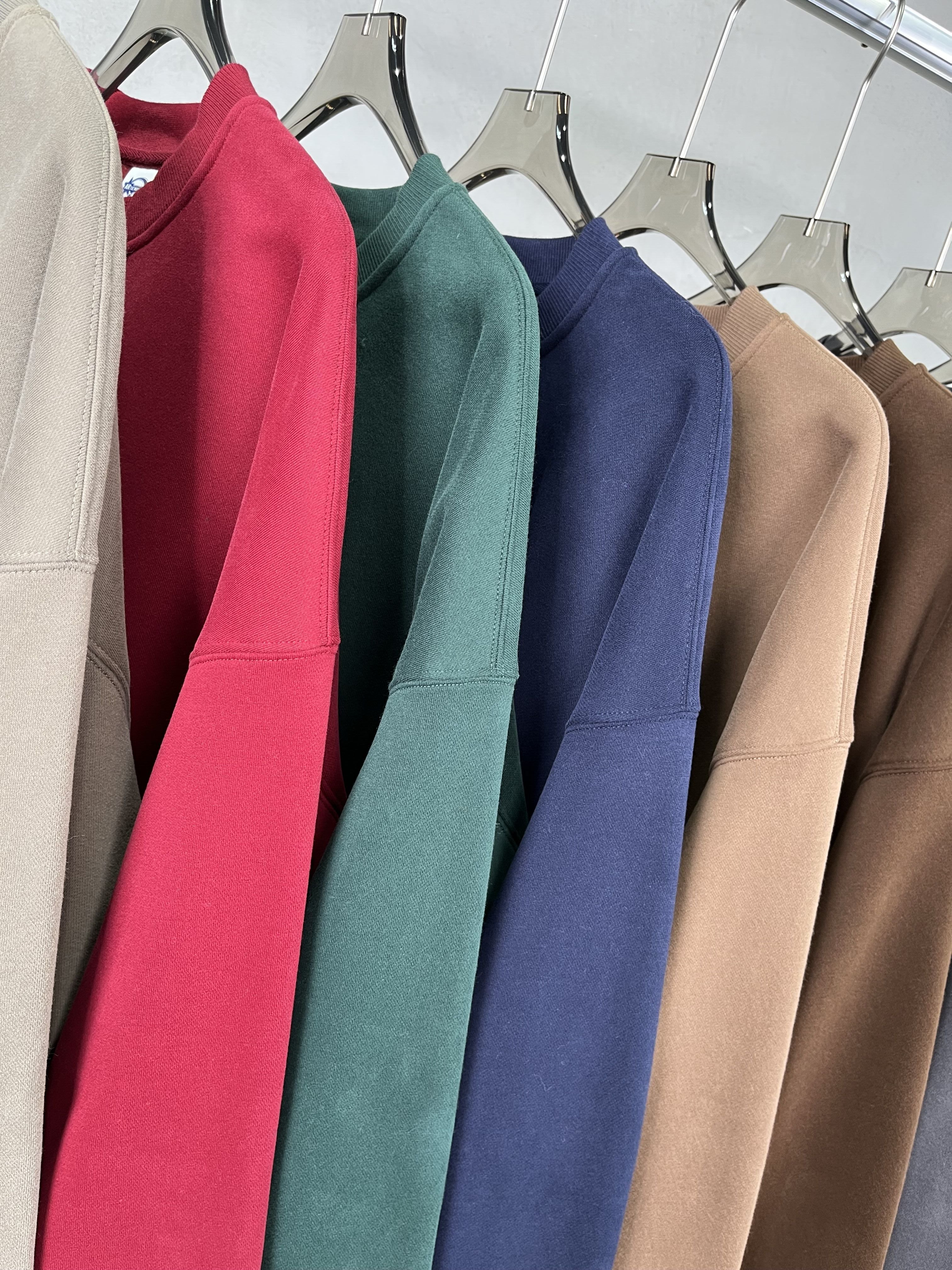 O-neck Fleece Pullover Hoodie Blank Heavyweight Distressed Embroidery High Quality Drop Shoulder Winter Fashion Hoodie