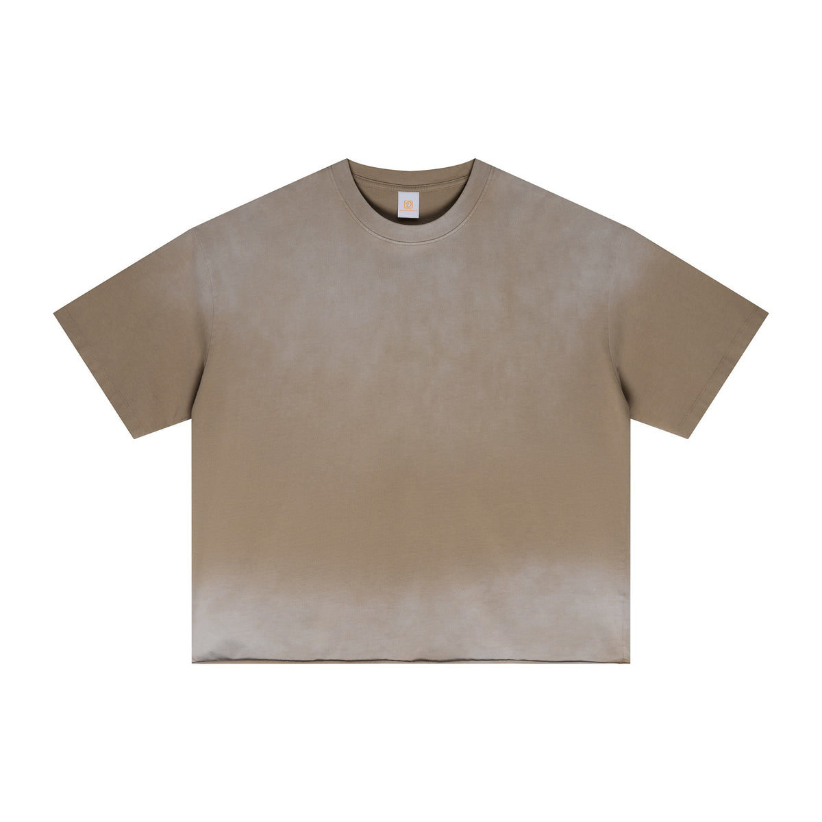 Tshirt Manufacturer Tshirt 100 Cotton Blanc Men's Boxy Gradient Frayed Edge Printed Leopard Print Loose Short Sleeved T Shirt