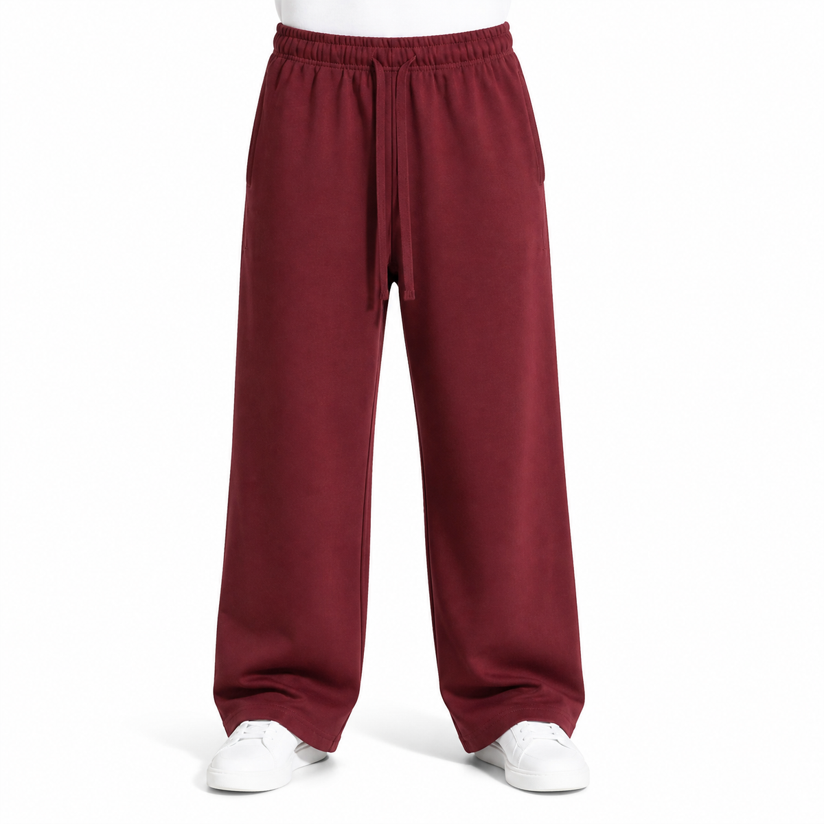 Can Design Patterns for You for Free Sweatpants Straight Cut Solidcolor Loose Pants with No Side Seams on the Sides Winter Style