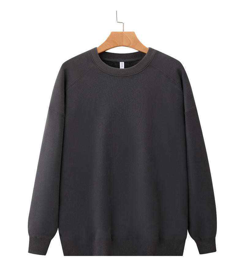 Wholesale Customizable with Your Favorite Pattern 7 Color Slanted Shoulder Round Neck Hoodie High Quality Unisex Autumn