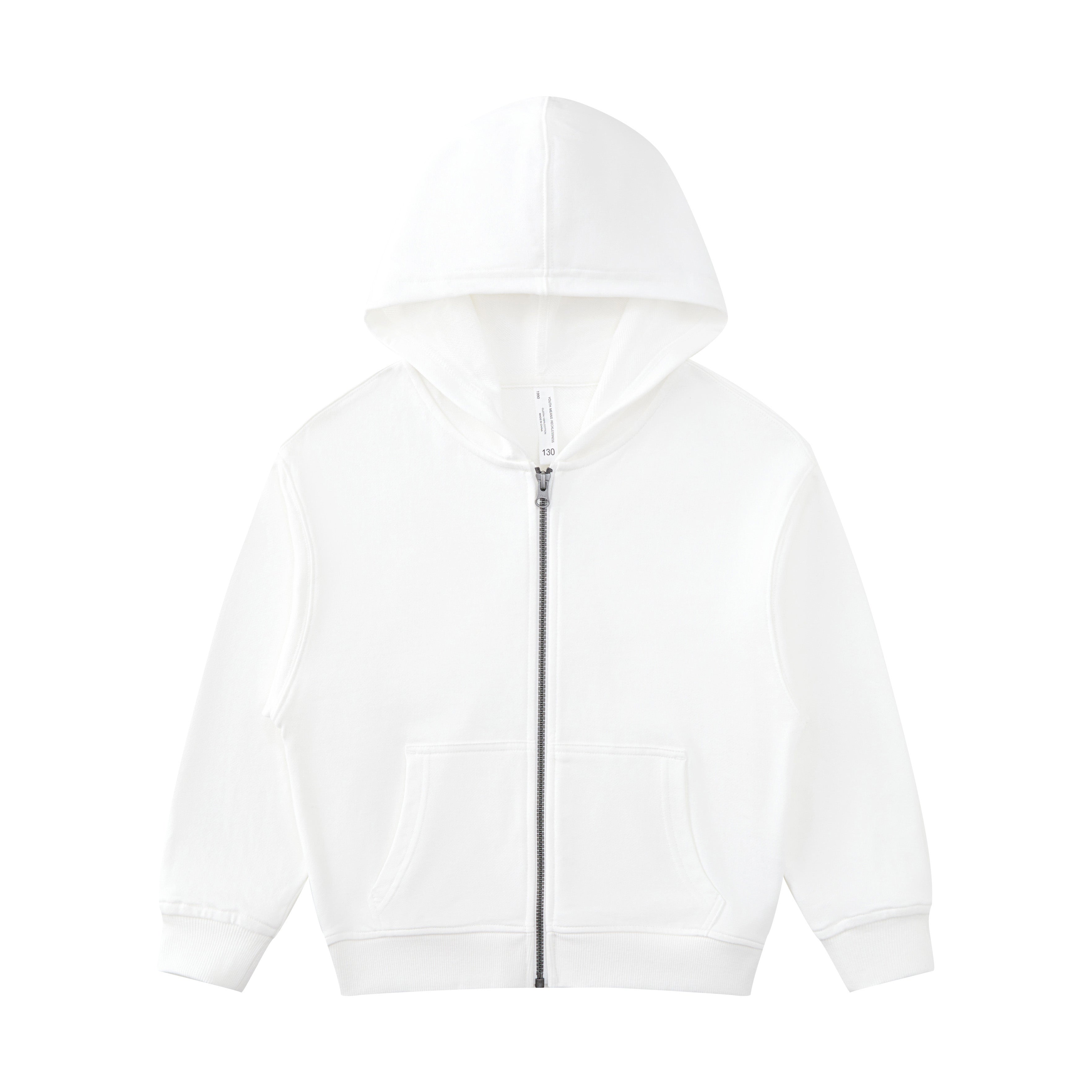 Children's Hoodies Sublimation 100% Cotton Heavyweight Blank Full Zip French Terry High Quality Streetwear Kids Hoodies