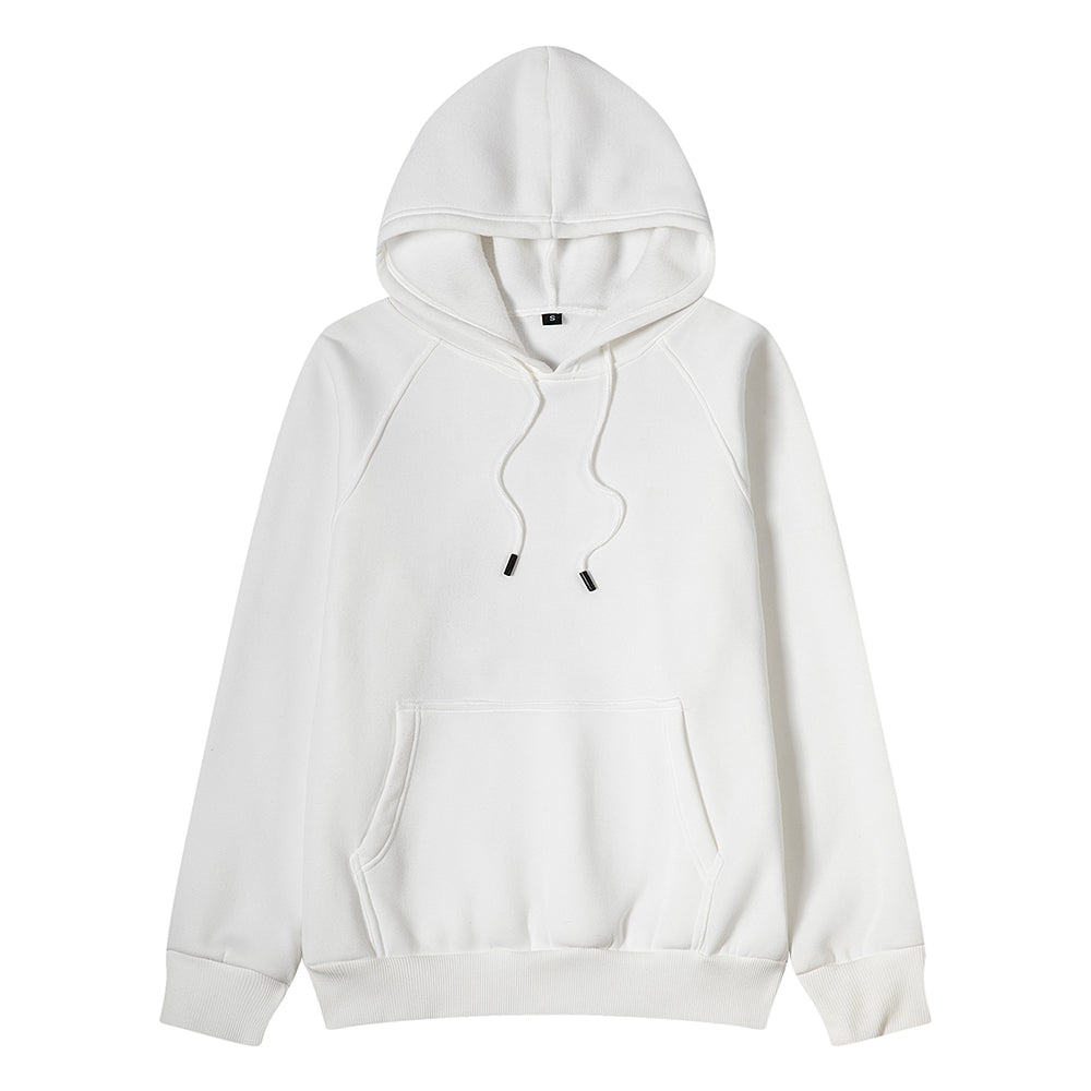 Relaxed-fit Polyester Hooded Sweatshirt with Dropped Shoulder Design Pullover Hoodie Streetwear American Style Winter Fashion