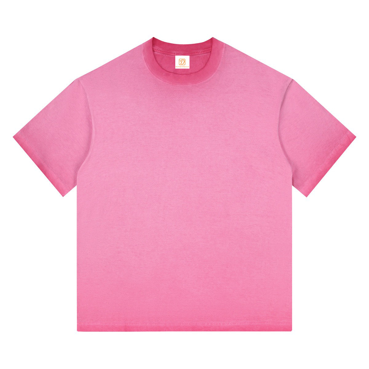 Washed Drop Shoulder Custom Blank T-Shirt Vintage Heavyweight Gradient Color Screen Print Round Neck Design Cotton T-shirts