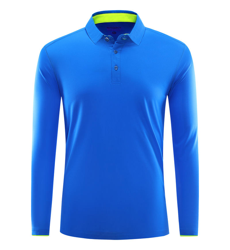 8 Color Quick Drying Long Sleeved Button Down POLO Shirt Can Customized Polo Shirt Embroidered  Spring and Autumn Collection