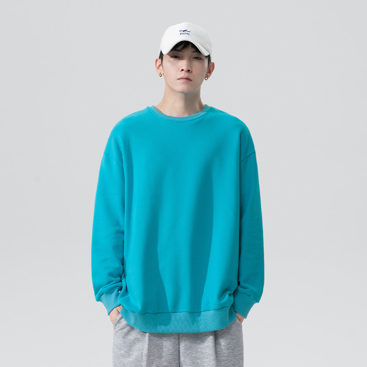 Customizable with Your Favorite Pattern 12 Color French Style Cable Knit Crew Neck Streetwear Plain Blank Hoodie for Printing