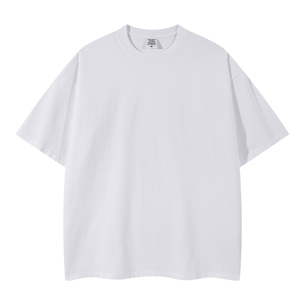 Plain t Shirt Custom Blank Streetwear High Quality Short Sleeve Drop Shoulder Distressed Patchwork Fashion Tshirts Wholesale