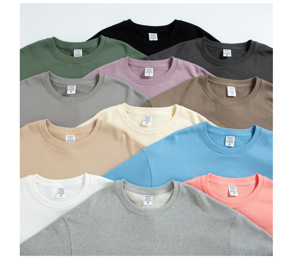 Wholesale Oversized Round Neck Unisex High Quality 100% Cotton Streetwear Custom Terry Blank Pullover Drop Shoulder Thick Hoodie