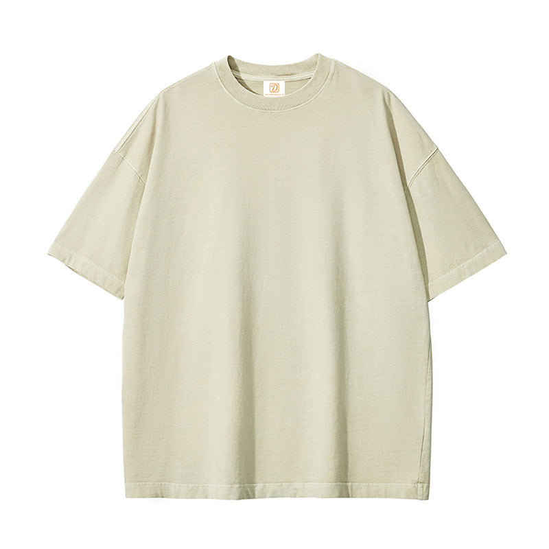 Tshirt Manufacturer Retro Washed and Distressed Men's T-shirt You Can Customize Your Favorite Pattern Tshirt 100 Cotton Blanc
