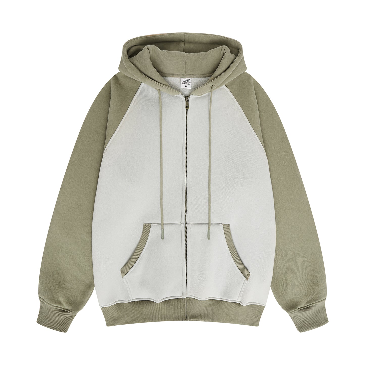Heavyweight Manufacturer Hoodies Boxy Shoulder-crossing Color-blocked Fleece Loose Custom Puff Printing Fashion Hoodies