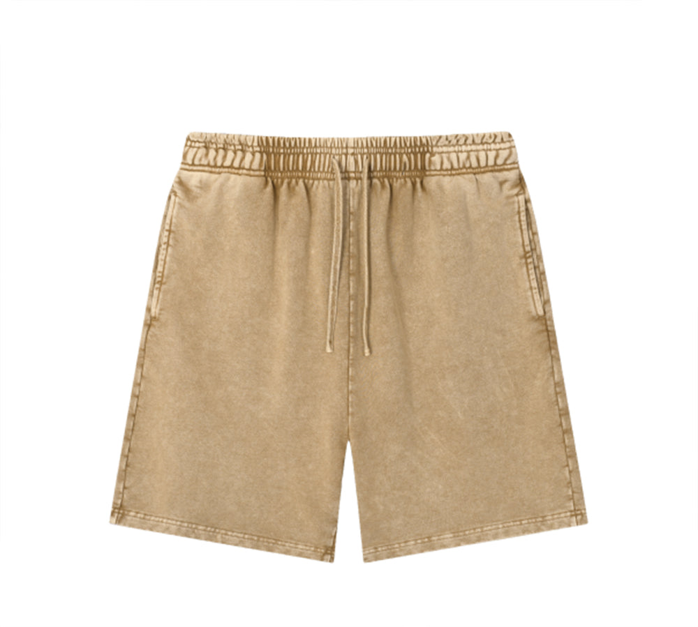 Shorts Manufacture 100% Cotton Washand Spin Horsehead Pattern Retro Style Ripped Style Basic Shorts for Men High Quality