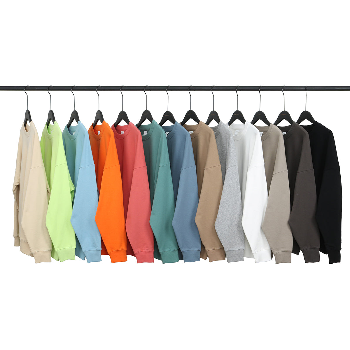 Wholesale Oversized Round Collalr Drop Shoulder Custom Terry 100% Cotton Unisex High Quality Streetwear Pullover Thick Hoodies