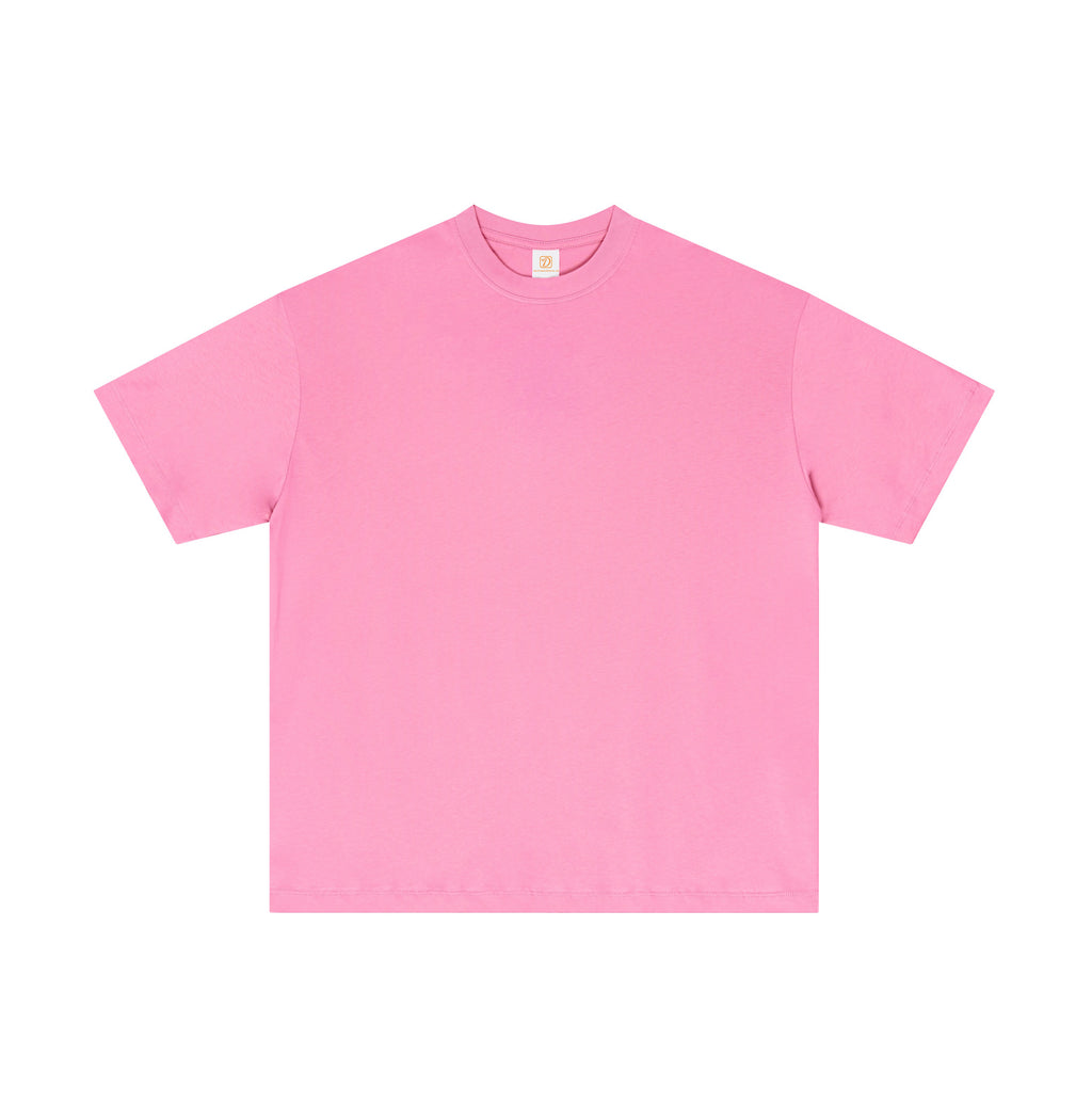 Hot Selling T-shirt Summer Short Sleeve Blank Pure Color High Quality Drop Shoulder Round Neck Wholesale Embroidery logo T-shirt
