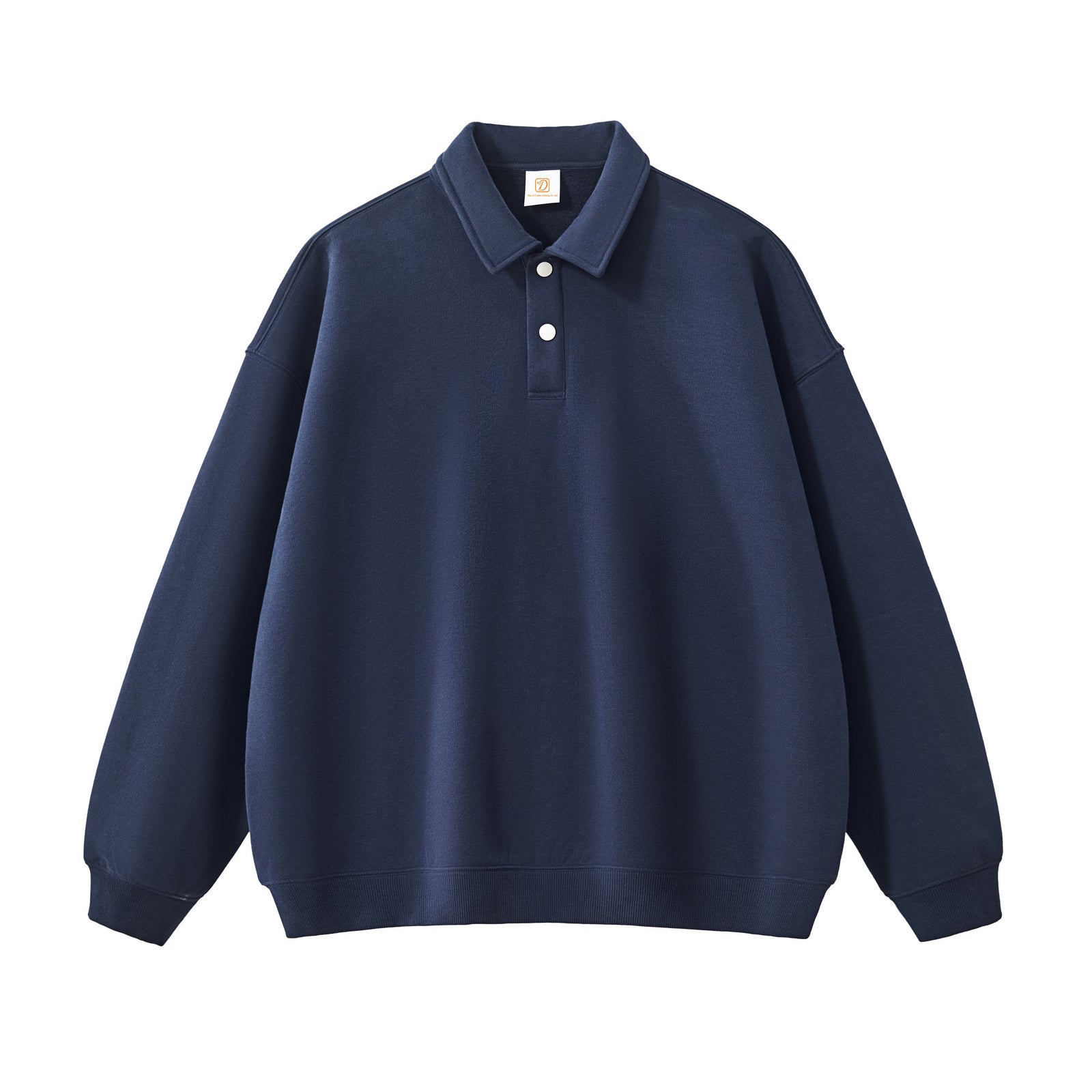 Custom Stand Collar Hoodies High Quality Polo Pure Color Blank Distressed Polyester/Cotton New Design Streetwear Hoodies