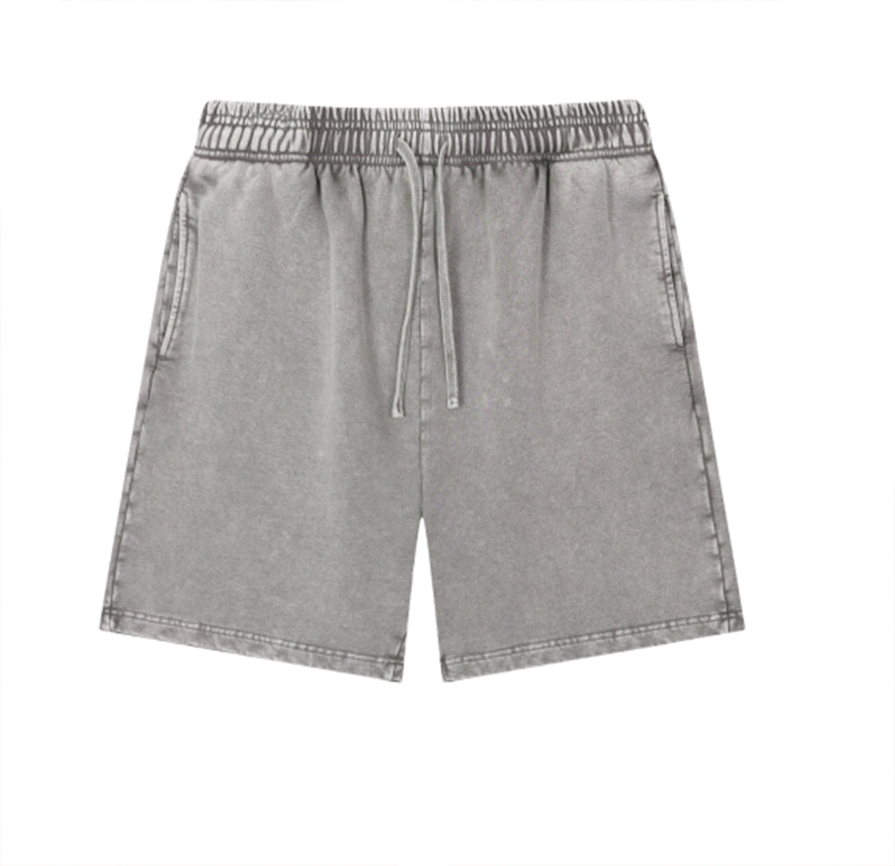 Shorts Manufacture 100% Cotton Washand Spin Horsehead Pattern Retro Style Ripped Style Basic Shorts for Men High Quality