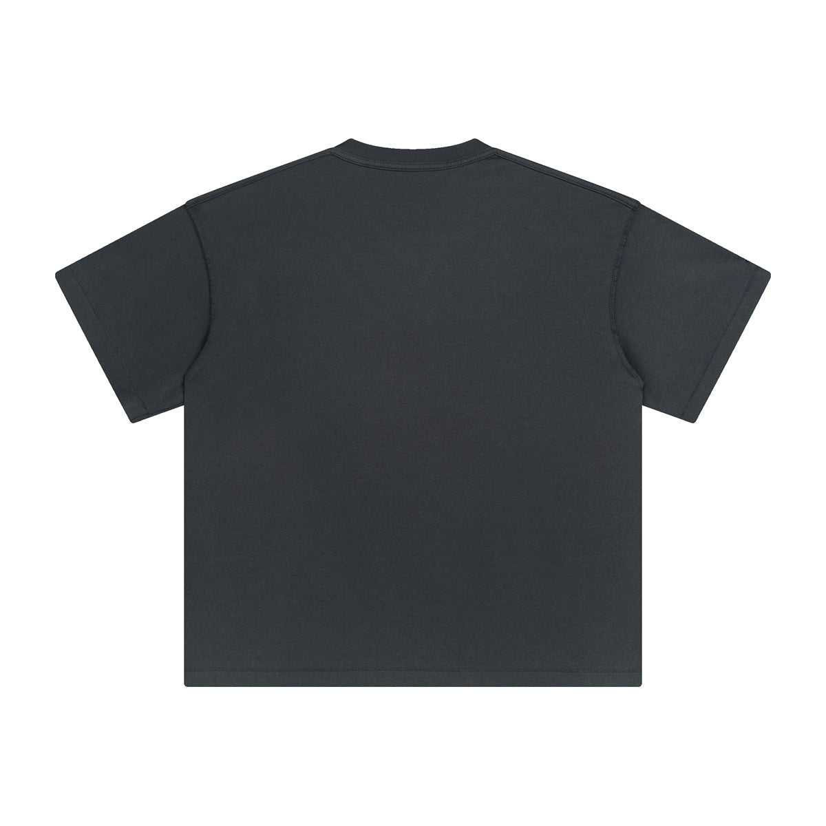Customized t Shirts Heavy Duty Edge Trimmed Collar Water Washed Loose Fitting Dropped Shoulder Short Sleeves Simples Style