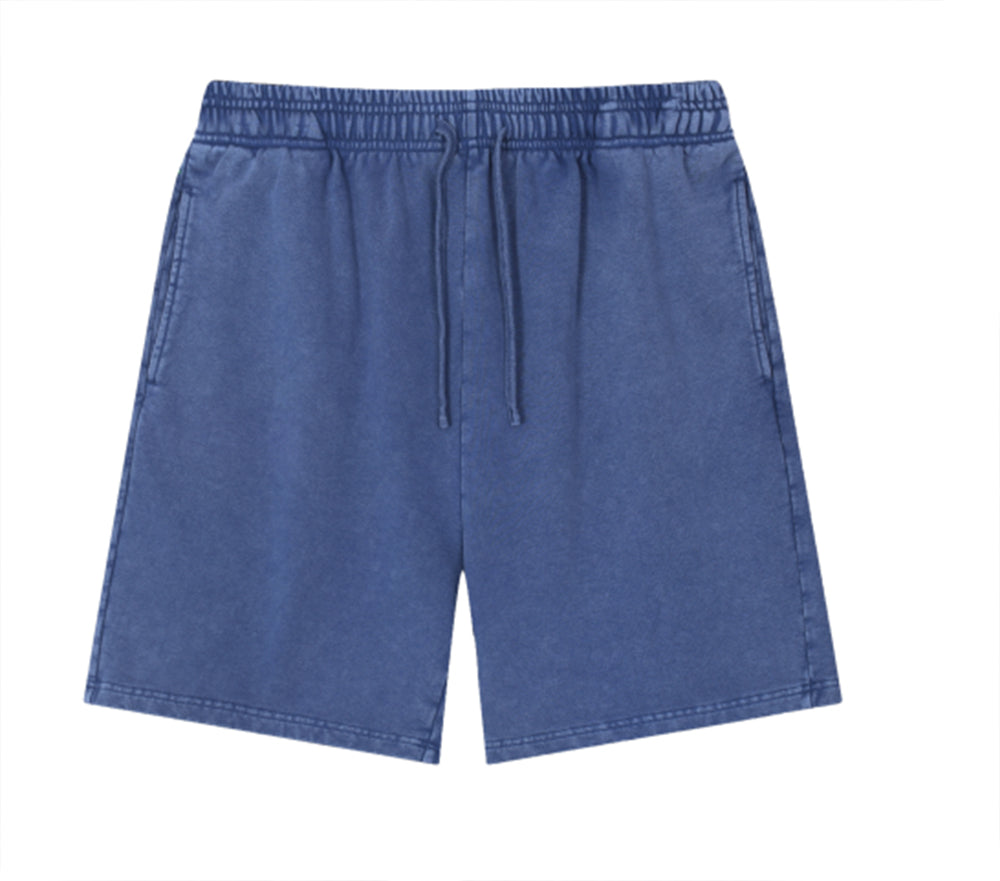 Shorts Manufacture 100% Cotton Washand Spin Horsehead Pattern Retro Style Ripped Style Basic Shorts for Men High Quality