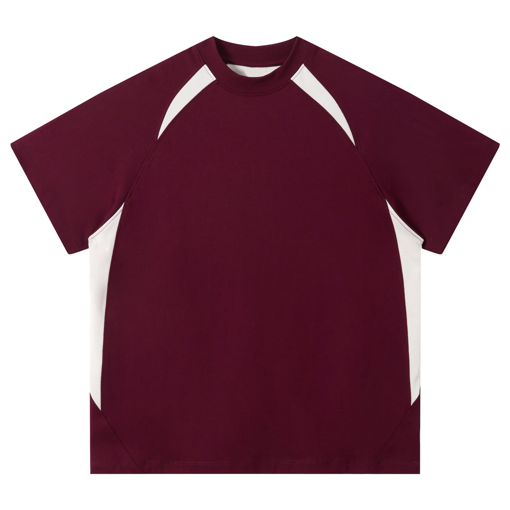 Custom New Design t Shirt Raglan Sleeve High Quality Embroidery logo Streetwear Patchwork Polyester/Cotton Personalized T-shirt