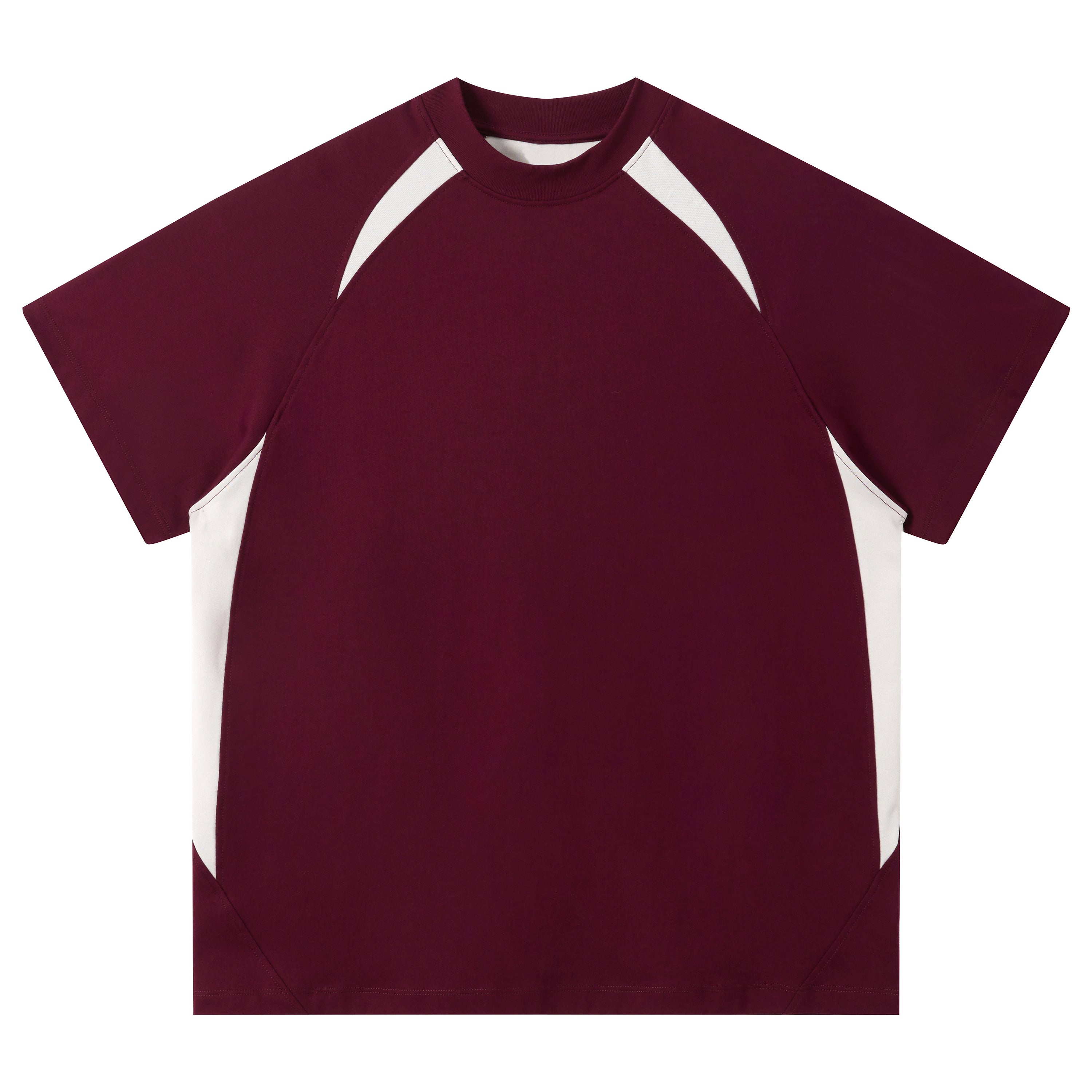 Men's T-shirts Gym New Design High Quality Raglan Sleeve Crew Neck Breathable Summer New Design Contrast Color Splicing T-shirt