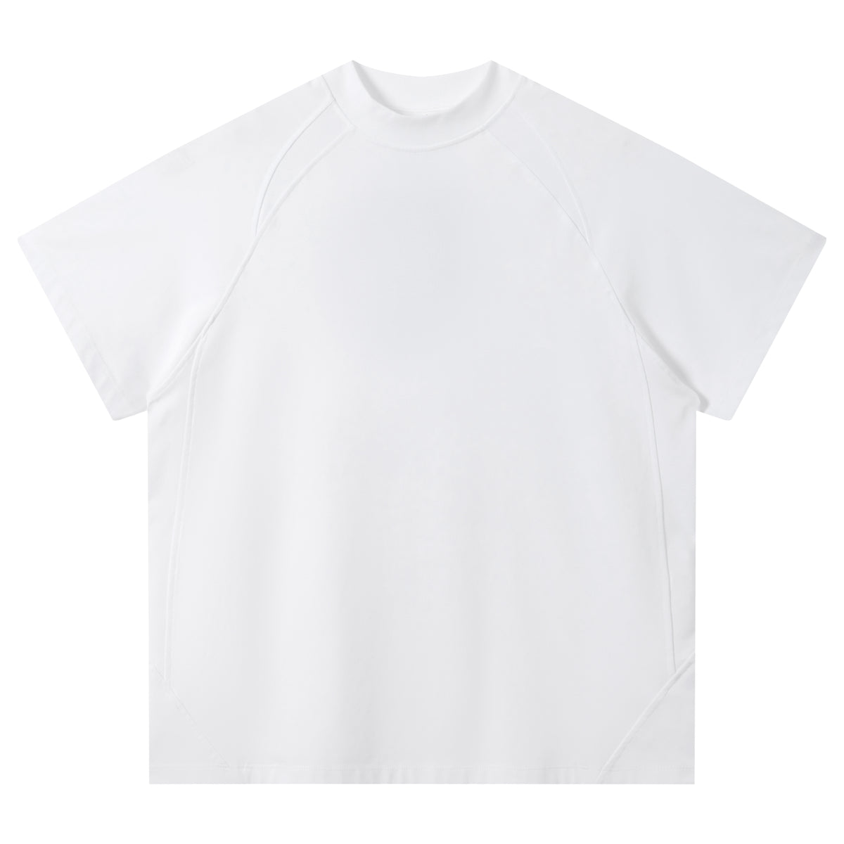 Summer Version Fashion Cool and Breathable Color-matched Contrast Patchwork Sporty Round Neck T-shirt with Shoulder Seams